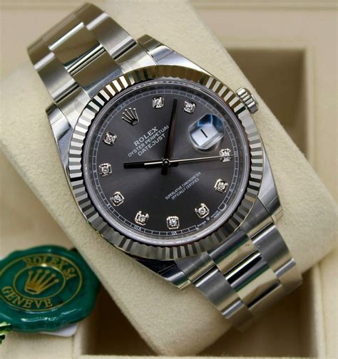 rolex dayjust grey|Rolex Datejust 41 grey dial.